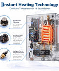 Heavy Duty 27Kw Tankless Water Heater Pumps Out Instant Whole Home Hot Water With Smart Self Regulating Tech components diagram and features