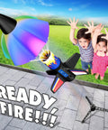 Electric Flying Model Rocket Kit For Kids With Launcher And Parachute Recovery System, USB Charging Cable Included, ready for backyard launch
