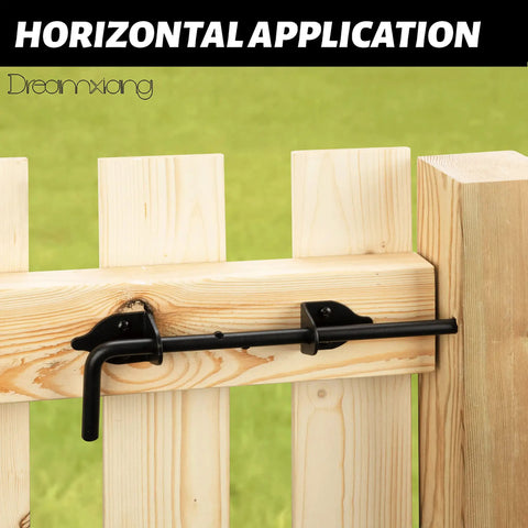 Heavy Duty Cane Bolt Gate Drop Rod Latch For Wood PVC Vinyl Metal Fences And Gates 12 Inch Solid Steel Ground Door Hardware