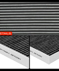 Close-up of Beefed Up Cabin Air Filter With Activated Carbon For Chevy GMC Cadillac Buick Cars And SUVs showing texture and edges