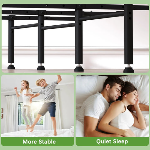 Heavy Duty Bed Slats Center Support System Featuring Tough As Nails Steel Cross Rails, adjustable support for stable and quiet sleep.