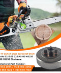 Chainsaw cutting wood with 325-7T Clutch Drive Sprocket Drum for Stihl MS250 MS230 Chainsaws 0.325 Pitch 7 Teeth Replacement.