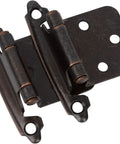 Oil Rubbed Bronze Cabinet Hinges For Kitchen Cabinets Self Closing Flush Mount Hinges With Half Inch Overlay And Variable Overlay