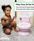 Road Warrior 2 In 1 Portable Baby And Toddler Travel Potty Seat With Secure Snap Ring Lightweight Foldable Design Includes Carry Bag on the floor.