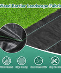 Heavy Duty 3.2Oz Weed Barrier Landscape Fabric 3Ft By 180Ft Woven Geotextile Weed Blocker Ground Cover with stitching details