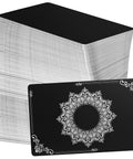 Stack of engraving aluminum plates for CNC and laser crafting, multipurpose metal sheets, black matte finish, decorative border.
