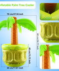 Three Pack 27 Inch Inflatable Palm Tree Coolers Giant Blow Up Drink Holders For Pool Party Beach Decor Lightweight
