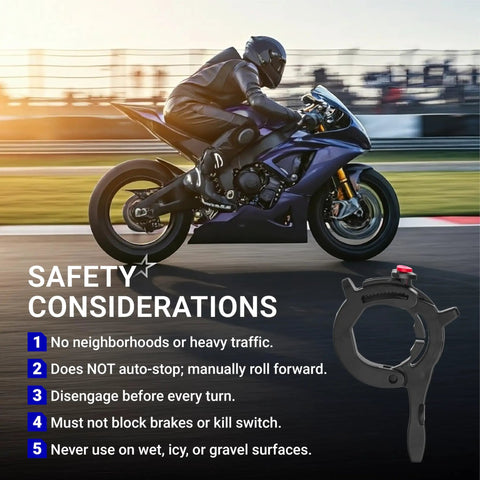 Universal Motorcycle Throttle Lock With Cruise Control For Most Motorcycles Electric Bikes Scooters And ATVs Easy Install Durable Throttle Control Accessory For Safer Rides And Steady Speed On Every Ride
