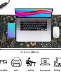 Floral Desk Mat With Wildflower Vibe For Gaming And Work, Large 31.5 By 15.75 Inch Desk Pad, XXL Keyboard Mouse Mat For Full Desk Coverage