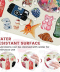 Large Anti Slip Desk Pad For Keyboard And Mouse With Stitched Edges Watercolor Style with water-resistant features