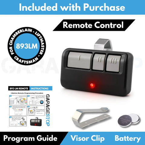 Universal 3 Button Garage Door Opener Remote With Extra Long Range For Chamberlain LiftMaster And Craftsman Fits 1993 To Present Models Supports All Learn Button Colors Easy Plug And Play Replacement