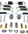 Rear Parking Brake Hardware Kit Direct Replacement For Select Lexus And Toyota Models, springs and metal components layout.