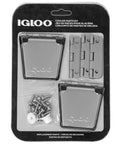 Heavy Duty Stainless Steel Cooler Parts Kit With Beefy Latches Hinges And Marine Grade Screws That Fit 50 To 165 Quart Ice Chests, packaged parts.