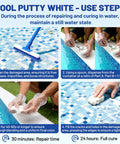 Heavy Duty Two Part Epoxy Pool Putty For Swimming Pool Leaks And Cracks Waterproof Sealant Fast Curing Leak Fix Paste Smooth Texture application steps