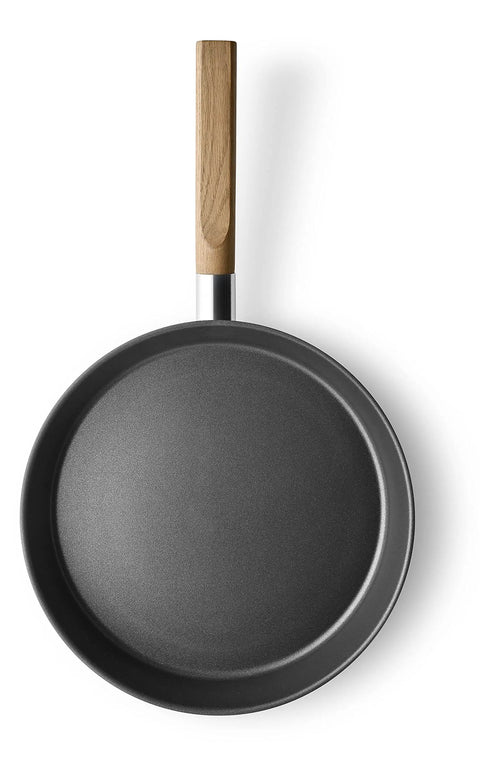 Top view of 8 Inch Stainless Steel Saute Pan With Nonstick Slip-Let Coating Induction Compatible For Healthier Cooking Everyday No-Fuss Skillet