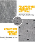 Heavy Duty Oil Absorbent Pads 100 Pack 13 X 10 Inch Meltblown Polypropylene absorbent material with dimples for durability.