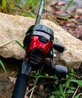 Spincast Reel And Rod Combo With A 6 Foot Two Piece Rod Size 40 Reel Right Hand Retrieve Pre Spooled With 15 Pound Line