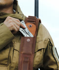 Rifle Sling With Two Point Eight Inch Wide Double Layer Crazy Horse Leather Ammo Holder Adjustable Replacement Gun Strap