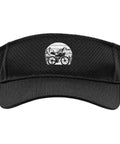 Bikepacking Sun Visor For Gravel Rides Ride Ready Breathable Polyester Mesh With Tricot Backing For Moisture Control Adjustable Hook And Loop Closure One Size Black Adult Comfort Accessory For All Day Road And Trail Rides front view
