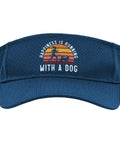 For Canicross Lovers And Dog Running Fans Sun Visor For Canicross Jogging And Agility Training Keeps Sun Off Eyes Breathable Mesh Navy