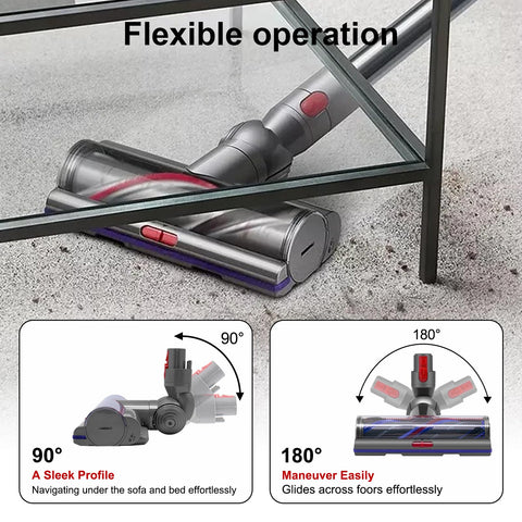 High Torque Brush Head Replacement For Dyson V11 V15 V10 V8 V7 Vacuums with flexible operation under furniture
