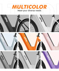 Multiple color options for Cityone 26 Inch Electric Bike for Adults With 750W Peak Power, shown in black, white, blue, and orange.