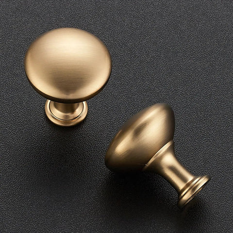 Champagne Bronze Mini Round Cabinet Knobs Set, 1 Inch Diameter, Solid Metal Drawer Pulls, 30 Pack, Great For Kitchen Cabinets