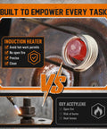 Comparison of Powerful 1500W Magnetic Induction Heater Kit for Auto Repair 110V Operation with oxy-acetylene torch