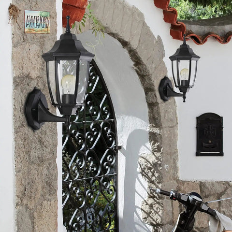 2 Pack Waterproof Aluminum Outdoor Wall Light Fixtures Built Tough For Porch Garage And Patio, No Rust Exterior Lamps