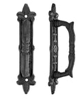 Heavy Duty 2 Pack 8.9 Inch Black Cast Iron Barn Door Handles For Garage Closet Cabinet Gates And Fences Rustic Vintage Hardware