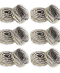 3600 Count 1-1/2 Inch By 0.090 Inch Ring Shank Stainless Steel Siding Nails 15 Degree Collated Wire Coil