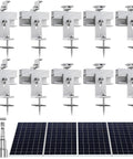 Heavy Duty Aluminum Solar Panel Mounting Brackets Kit 10 Pack For Flat And Pitched Roofs Corrosion Resistant Alloy Mounts With Waterproof EPDM Gasket