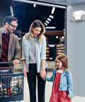 LED Emergency Light With Remote Capable And Adjustable Lamp Heads For Exit Lighting installed in a shopping area