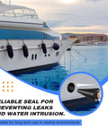 4 Pack Rubber Boat Drain Plugs With Stainless Steel Heads Fit Half Inch To One Inch Holes Long Tapered Stopper on yacht