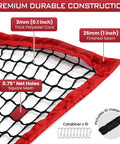 Close-up of Beefy Heavy Duty Multi Sport Practice Net for Golf Baseball Soccer Hockey Lacrosse with 0.75-inch mesh and 3mm cord