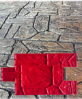 Pro Grade Concrete Stamp Molds Set For Outdoor Projects With Realistic Cobblestone Texture shown on concrete surface