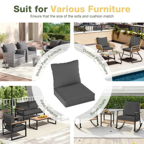 Replacement Outdoor Cushions Set For Patio Furniture on different furniture types