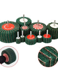 Grab These Super Versatile Non Woven Flap Sanding Wheels For A Smooth Finish On Metal Surfaces With 180 Grit Abrasive Material Perfect For Deburring Rust And Polishing Your Favorite Parts Without Any Hassle.