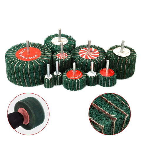 Grab These Super Versatile Non Woven Flap Sanding Wheels For A Smooth Finish On Metal Surfaces With 180 Grit Abrasive Material Perfect For Deburring Rust And Polishing Your Favorite Parts Without Any Hassle.