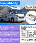 12V DC Fan Motor For RV Vent Fans With Round Shaft Fits Ventline BVD0218-00 And Ventline Ventadome Replacement
