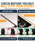 Two Pack Silicone Stove Gap Covers For 25 Inch Gaps Between Stovetop And Counter Heat Resistant Gap Filler And Guard Easy To Clean Black Kitchen Accessory To Stop Messes And Crumbs - fitting instructions diagram