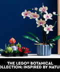 Orchid Building Kit For Adults 18 Plus Dope Artificial Orchid Flower Display Buildable Fake Plant For Home Kitchen Desk Or Office Decor Customizable Bloom And Foliage Ideal Birthday Gift 10311, 39 cm LEGO-style orchid in blue pot