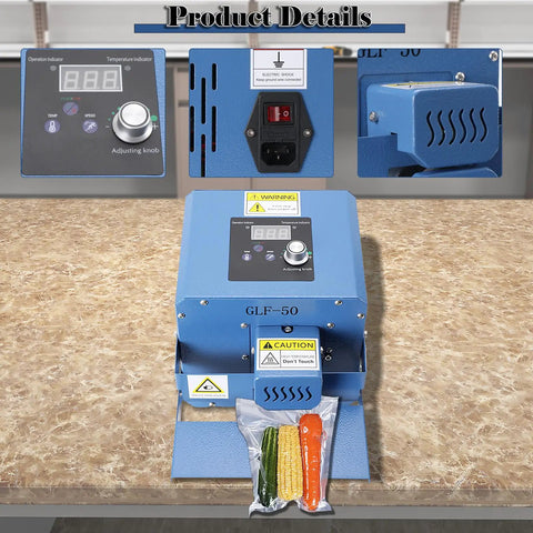 Automatic Heat Sealer Machine For Plastic Bags With Temperature Control and Continuous Roller Sealing on table