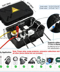 Beefy Heavy Duty Outdoor Electrical Box Waterproof IP54 Weatherproof Enclosure With Eight Cable Ports 12.5x8.5x5In Black