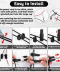 Steps to install 60 Pack Low Voltage Waterproof Landscape Light Cable Connectors 12 20 Gauge Wire Connectors for Outdoor Path Lights.