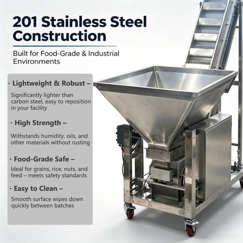 Premium Stainless Steel Z Type Bucket Elevator Featuring Spacious 150 Liter Hopper And Rock Solid Three Meter Vertical Lift Running Your Granule Load Smooth As Butter.