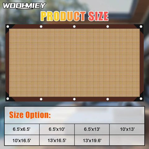 Super Tough Sun Shade Cloth Sail That Blocks Up To 90 Percent Harmful Sunlight Keeping Your Outdoor Patio Garden Backyard Deck Greenhouse Cool And Comfortable Made From High Density Polyethylene With Windproof Ropes For Easy Install, displayed with multiple size options