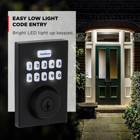 Slick Matte Black Electronic Deadbolt Door Lock With 10 Button Keypad For Zero Fuss Keyless Entry And Hella Secure Auto Locking To Keep Your Home Locked Up Tight Without Breaking A Sweat At All