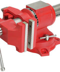 5 Inch Multi Purpose Bench Vise With 360 Degree Rotation And Pipe Jaws, Swivel Base For Versatile Metalworking, side view