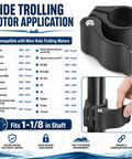 Cam Lock Depth Collar Assembly For Trolling Motors, adjustable, fits one and one eighth inch shaft, durable marine hardware.